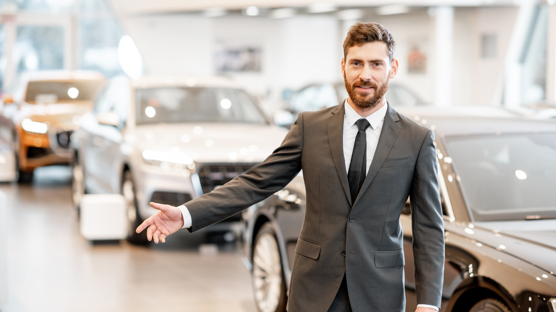 Trustline chauffeur welcoming a client in Lyon